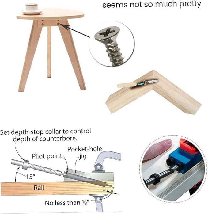 Pocket Hole Screw Jig Dowel Drill Joinery Kit Carpenters Wood Woodwork Guides Joint Angle Tool Carpentry Locator Craft Pocket Hole Jig