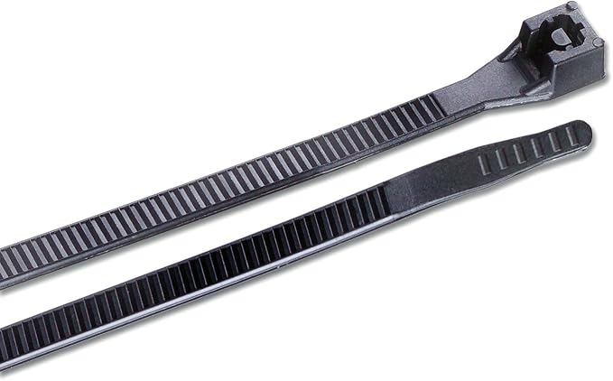 Gardner Bender 45-315UVB Heavy-Duty Cable Ties, 14 inch, 75 lb tensile, Electrical Wire and Cord Management, Nylon Zip Tie, 8 pk, UV Resistant Black