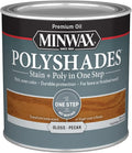 Minwax PolyShades Wood Stain + Polyurethane Finish – ½ Pint, Pecan, Gloss
