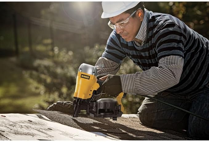 DEWALT DW46RNR 15-Degree Coil Roofing Nailer (Renewed)
