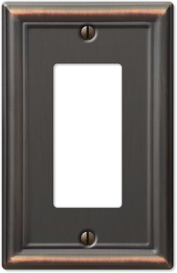 Amerelle 149RDB Chelsea Wallplate, 1 Rocker, Steel, Aged Bronze, 1-Pack