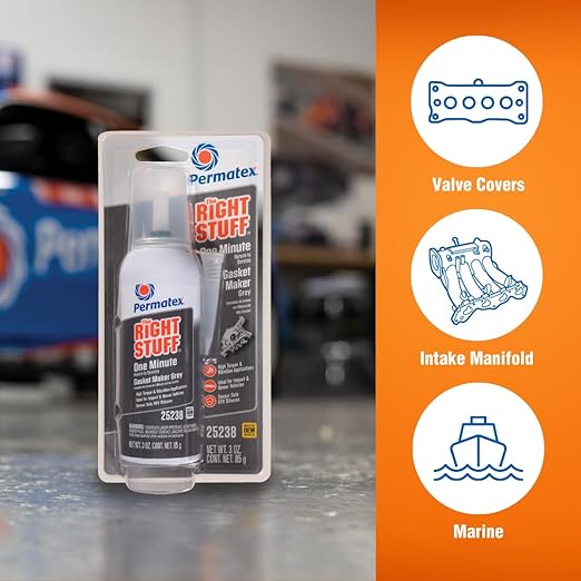 Permatex 25238 The Right Stuff 1 Minute Grey Gasket Maker, 3 oz