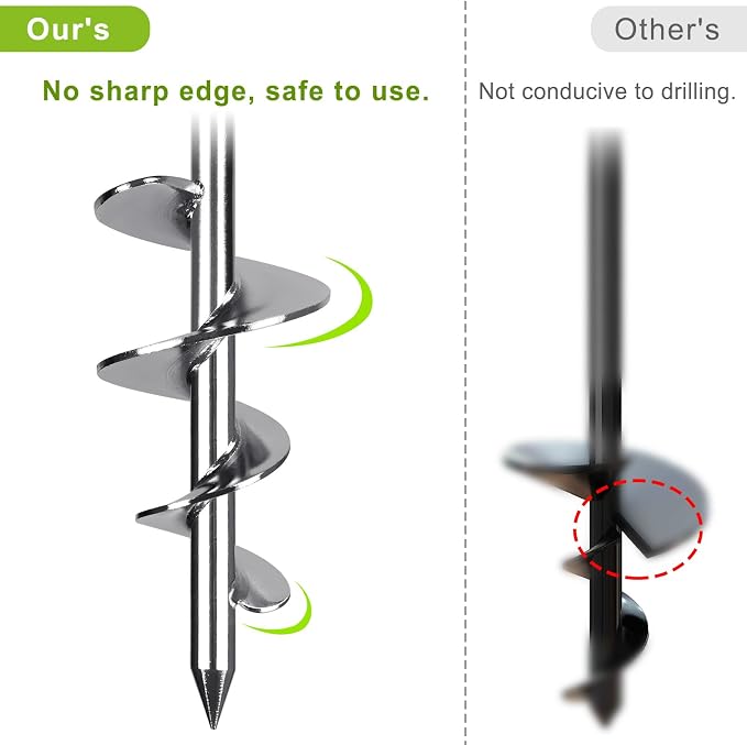 SELEWARE Dog Tie Out Stake 360°Swivel Dog Ground Anchor Outdoor Dog Stake | 15" Long Anti-Rust Heavy Duty Dog Stake for Large Dogs up to 220 lbs, Easy Install with Twist Rod for Yard, Camping Outside