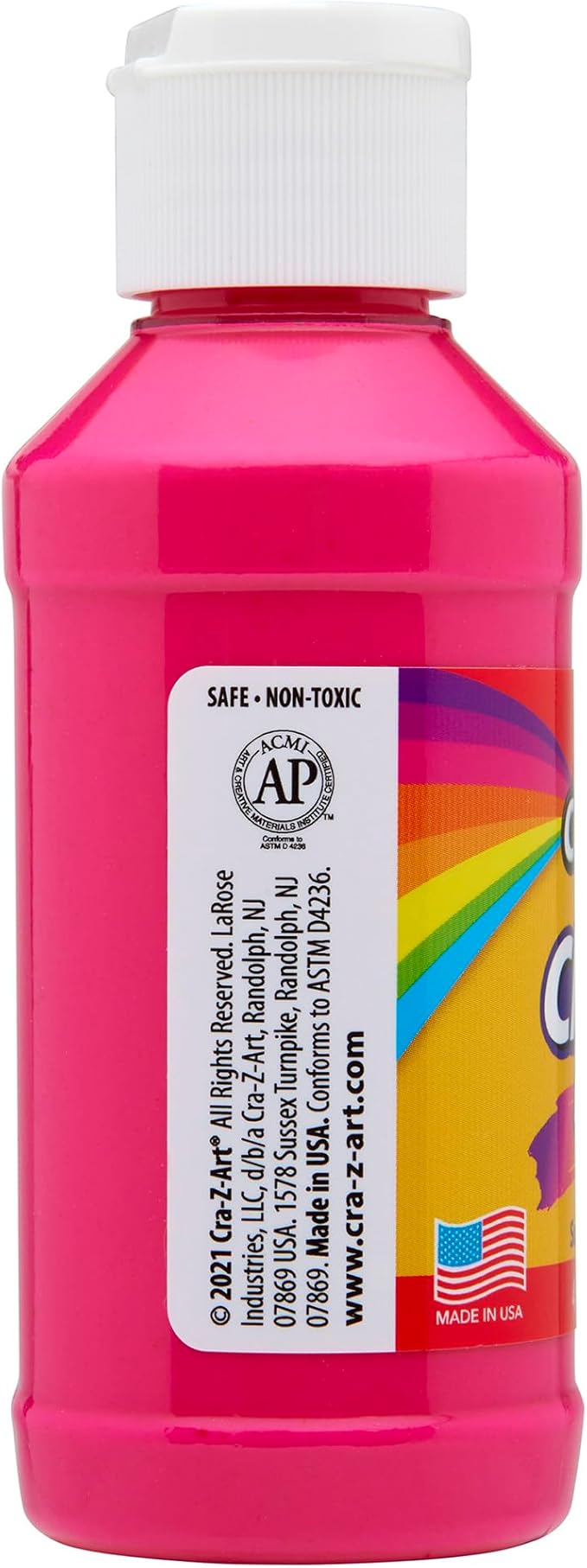 Cra-Z-Art Classic Washable Paint 4oz 8ct POP! Neon, Bright and Bold Colors for Arts & Crafts, School Projects, Creative Play & More! Made in USA