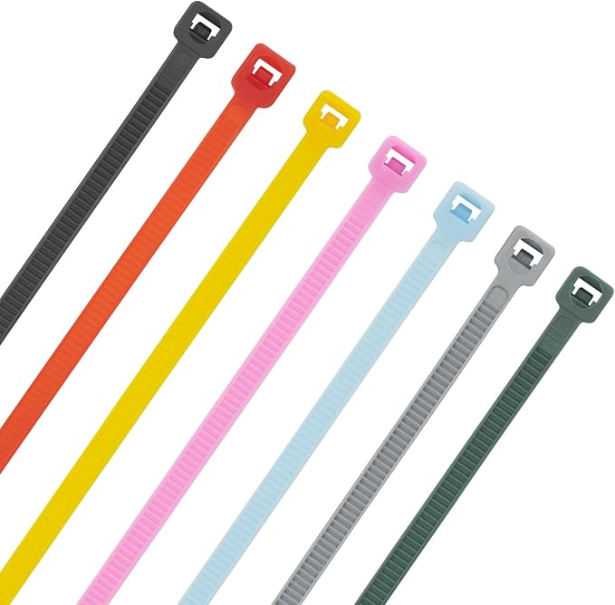 8 Inch Dark Green Zip Ties 500 Pack, 45 LBS Tensile Strength, Self-Locking Nylon UV Resistant Cable Ties for Indoor & Outdoor