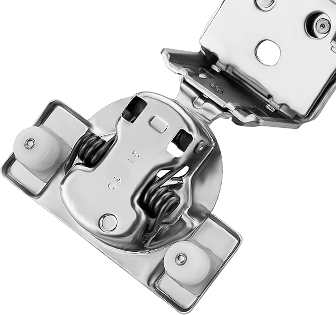 Ravinte 50 Pack 25 Pairs 1-1/2 inch Overlay Soft Close Hinges for Kitchen Cabinet Hinges Satin Nickel Hidden Hinges Stainless Steel Concealed Hinge self Closing