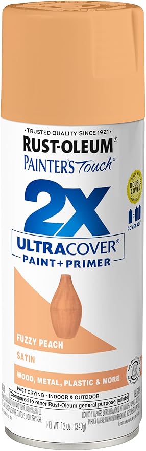 Rust-Oleum 389908- Painter's Touch 2X Ultra Cover Spray Paint, 12 oz, Fuzzy Peach