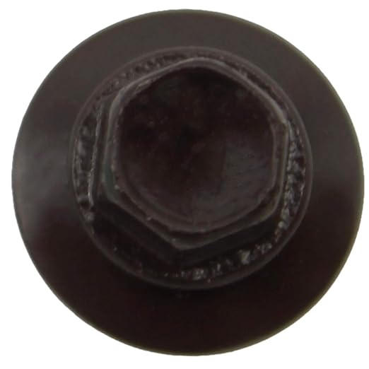 10 x 1 Dark Brown Metal Roofing Screws - Hex Washer Head- Self-Starting/Tapping - EPDM Washer. 10 X 250 Bags - 2,500 Screws
