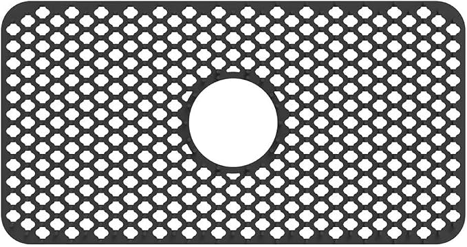 Kitchen Sink Mat 24 x 13in Silicone Sink Mat Non Slip Sink Protector for Farmhouse Kitchen Black