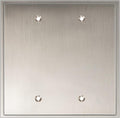 Henne Bery Soft Modern Decorative Wall Plate Switch Plate Outlet Cover (Double Blank, Satin Nickel)