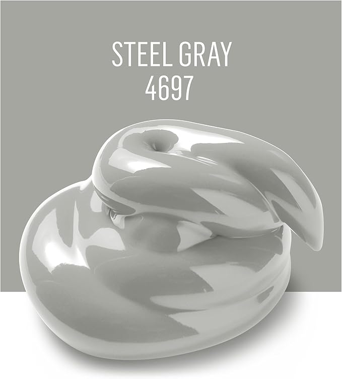 FolkArt Acrylic Paint in Assorted Colors (8 oz), Steel Gray (Pack of 2)