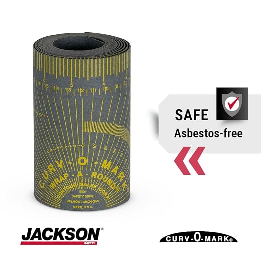 Jackson Safety Pipe Measuring Tool - Wrap-A-Round Tape Pipe Fitting Tool (Multiple Sizes and Heat Ratings)