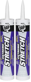 DAP Extreme Stretch Acrylic Urethane Premium Elastomeric Sealant,White,10.1 Oz (7079818715),(Pack of 2)