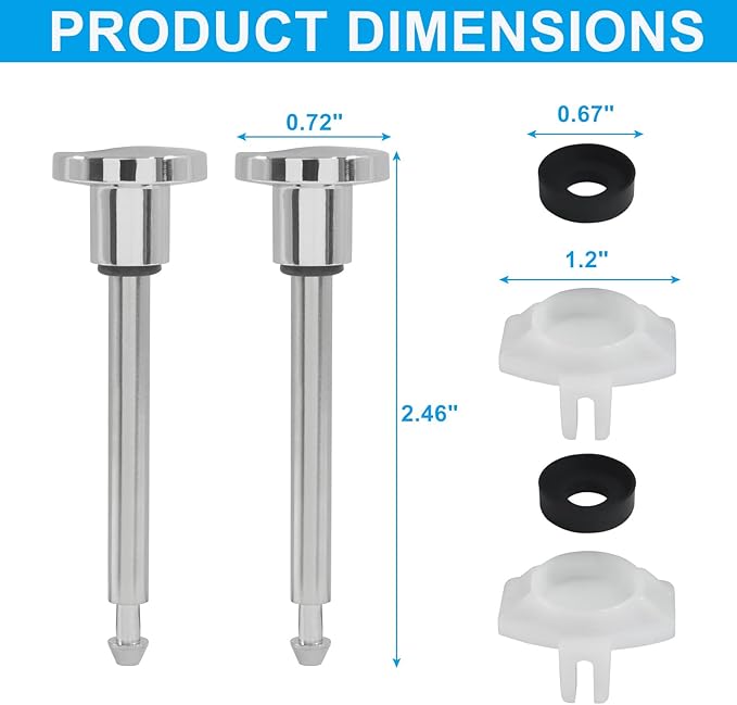 2 Set Chrome Tub Spout Diverter Repair Kit, Bathroom Shower Bathtub Leaky Faucet Repair Replacement Parts, Including Diverter Valve Stems and Cup Seals for Leaky Bathtub Faucets