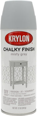 Krylon K04102007 Chalky Finish Spray Paint, Misty Gray, 12 Ounce