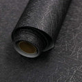 Abyssaly Black Contact Paper Peel and Stick Wallpaper for Cabinets and Drawers Silk Embossed Black Textured Wallpaper Self Adhesive Removable Shelf Liner Walls Decal Vinyl Roll Paper 11.8" X 78.7"