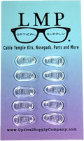 5 Pack Universal Silicone Screw-in Nose Pads, Clear, 15mm x 7mm, Tear-Drop Shape Silicone Screw in Eyeglass Repair Kit Adult & Kids