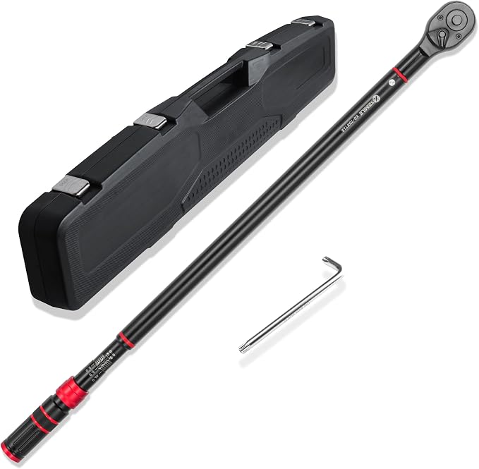 3/4" Drive Click Torque Wrench 100-700Ft.Lb for Truck,HD Vehicles | Inch Pound Torque Wrench(136-949Nm),Dual-Direction Adjustable 48T, 3% Accuracy for Tractor,Combines,Farm Industrial Equipment