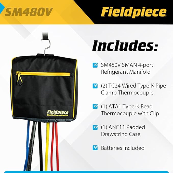 Fieldpiece SM480V SMAN Digital Manifold Wireless Data Logging