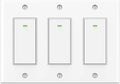 Lesim Smart 3 Gang WiFi Light Switch, 2.4GHz, Compatible with Alexa, Google Home, White, Push Button, Automatically/Smart Switch Operation