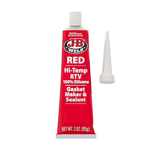 J-B Weld 31314 Red High Temperature RTV Silicone Gasket Maker and Sealant - 3 oz. - 2-Pack