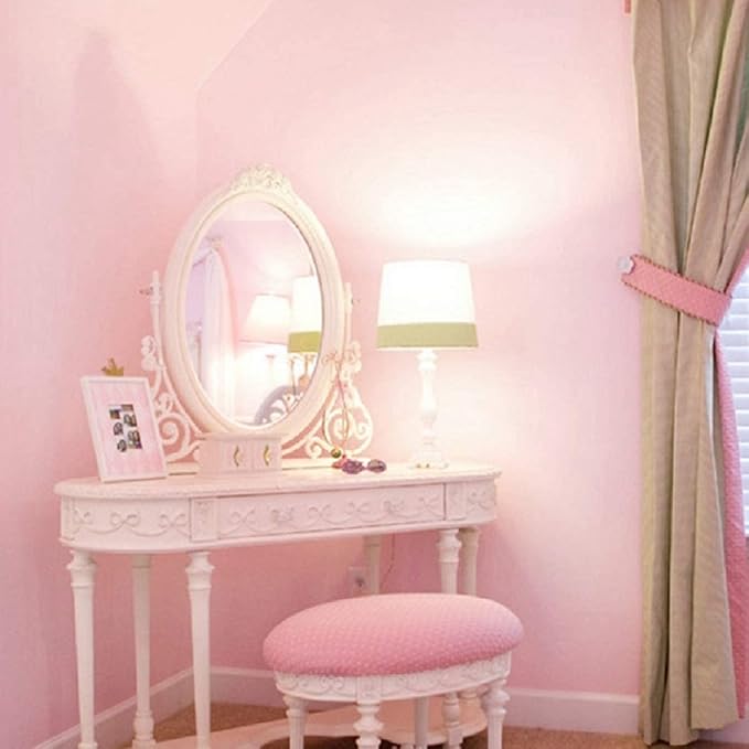 Pink Self-Adhesive Wallpaper Film Stick Paper Easy to Apply | Peel and Stick Wallpaper Shelf Liner Table and Door Reform Wall paper