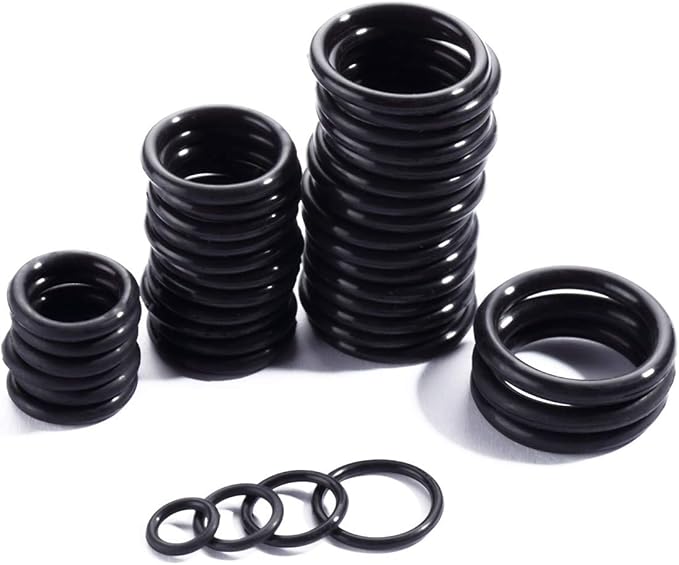 Litorange Silicone 580PCS 45A Universal Black O-Ring Sealing Gasket Washer Seal Assortment Set (Better Than Rubber) for Plumbing,Automotive,General Repair 15 Size with Case