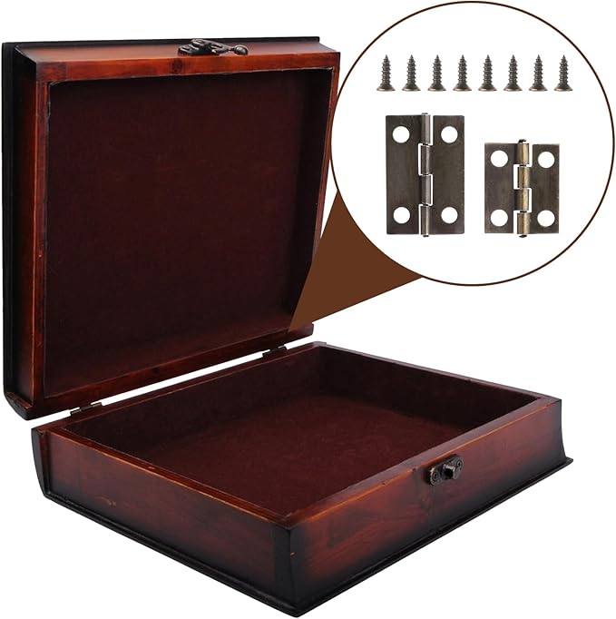 30 Pcs Small Mini Hinges, Retro Decorative Mini Hinge, Stainless Steel Folding Butt Miniature Hinge, 180 Degree Rotation Hinges with Screws for Cabinet Wooden Jewelry Box Crafts