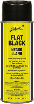 S.M. Arnold Premium Multi-Purpose Flat Black Enamel Aerosol Spray Paint, 12 Oz. Can - Quick Dry, Durable Finish, Rust Inhibitor, Heat Resistant for Metal, Wood & Wicker, Ideal for DIY & Professional Use
