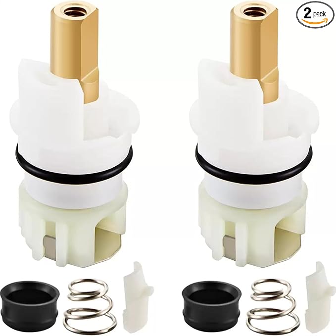 RP25513 faucet stem assembly Replacement Kit,for Delta two handle Faucet Repair Kit,Includes RP24096 Cartridge RP4993 Seat and Spring RP24097 Turn stop1/4, 2 Pack