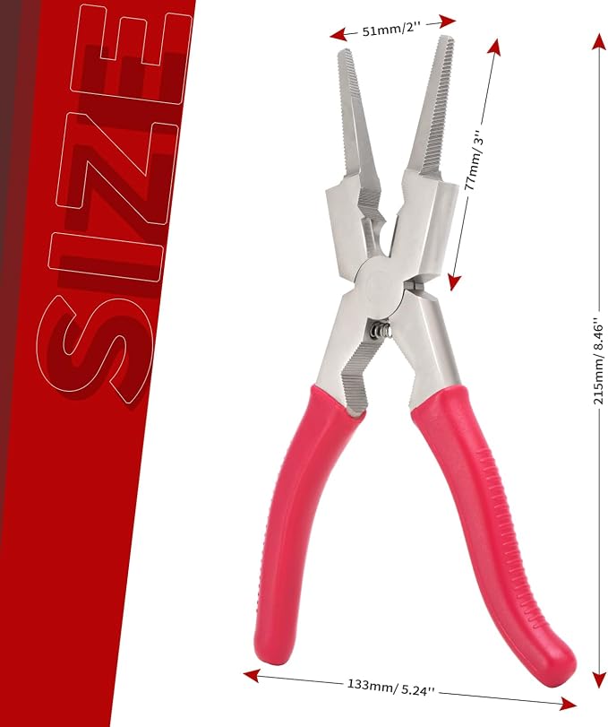 8"MIG Welding Pliers, Multi-functional Carbon Steel MIG Pliers with Insulated Handle, Long Nose Wire Cutting Plier for Professional Welding - Reliable and Durable (Upgraded 1Pack)