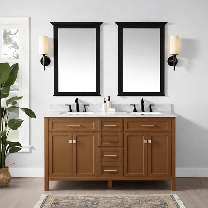 ALL-IN-ONE Paint by Heirloom Traditions, Saddle (Caramel Brown), 8oz Sample - Durable cabinet and furniture paint. Built in primer and top coat, no sanding needed. Includes our 30 featured color card.