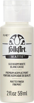 FolkArt Acrylic Paint in Assorted Colors (2 oz), 649, Warm White
