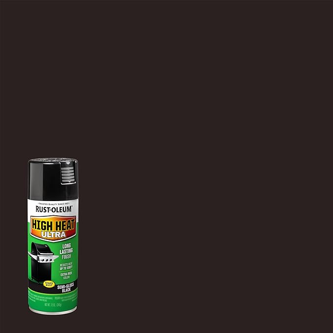 Rust-Oleum 241169-6PK High Heat Ultra Spray Paint, 12 oz, Black, 6 Pack