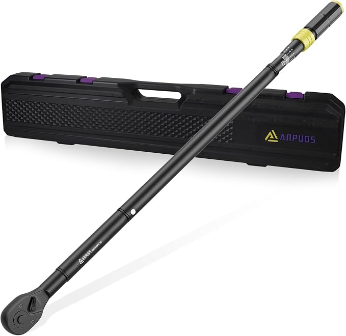 3/4" Click Torque Wrench, 200-1000 Ft-Lb/271-1355 Nm, Heavy Duty | ±3% Accuracy, 48-Tooth Quick Release, Cr-V Steel, Dual-Direction, for Heavy Truck, Tractor, Diesel, Mining & Oil Field