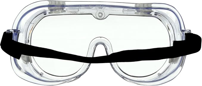3M Chemical Splash Goggles, Impact Resistant, 99.9% UV Block, Scratch Resistant, Adjustable Fit (91252H1-DC-10)