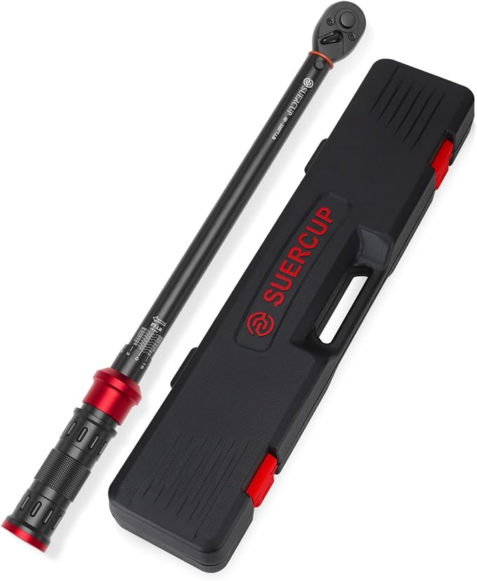 Torque Wrench 1/2-Inch Drive, 40-320Ft.Lb, for Motorcycle & Auto | 4.2-433.6Nm, 72-T Dual-Direction, ±3% Accuracy, Click Alert, for Car Lug Nuts, Engine, Suspension, Moto & Machinery Bolt