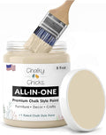 Chalky Chicks 8 Fl Oz Matte Cuppa Latte (Tan) Chalk Paint for Furniture Without Sanding - No Prep Furniture Paint No Sanding All in One for Crafts, Wood, Walls, Cabinet, Metal, Dresser, Farmhouse