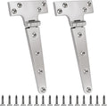 316 Stainless Steel T Hinges Marine Grade 8'' x 4" Heavy Duty Boat Hatch Hinge (196 mm X 97 mm) 2 Pack Casting Cabinet Hardware Door Hinge with Screws