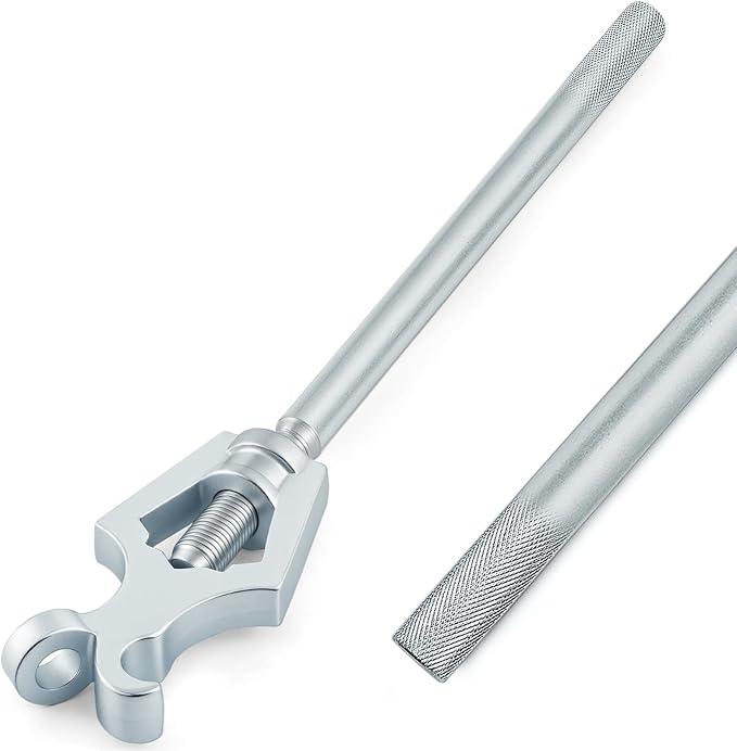 Tandefio 1 Pcs Fire Hydrant Wrench, Pentagon 1-3/4"/square 1-1/4", Silver | Adjustable Hydrant Key for Utility Crews, Multifunctional Hydrant Wrench for Tightening Fire Nuts Tightening Water Pipes