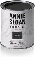 Annie Sloan Satin Paint (Graphite, 25 Fl Oz/750 mL). Soft sheen for interior wood and metal. Self-leveling, all-in-one paint with no wax or lacquer required.