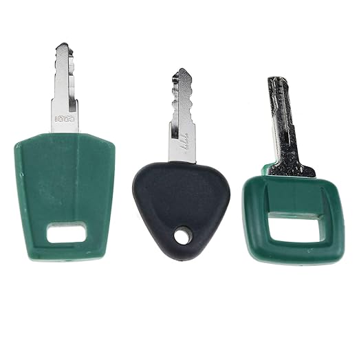 DVPARTS 3 Set Heavy Equipment Key Set Construction Set with Key Ring for Volvo Excavator Loader Truck