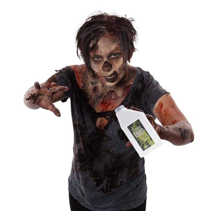 Liquid Latex for Special Effects (2 Pack Set) 16 Oz EACH! Skin-Safe, Dries Clear, Easy Application, for Halloween, Cosplay, Zombie SFX and Movie Makeup