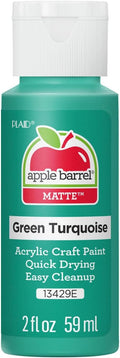 Apple Barrel Acrylic Paint, Green Turquoise 2 fl oz Classic Matte Acrylic Paint For Easy To Apply DIY Arts And Crafts, Art Supplies With A Matte Finish (Pack of 1)