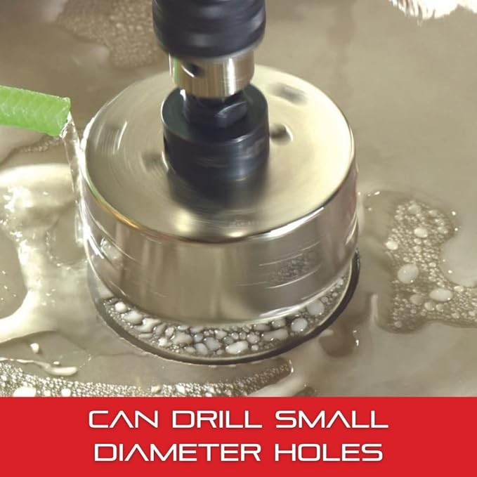 Starrett Diamond Grit Hole Saw 1-3/8" Dia, 1-5/8" Cutting Depth | Ideal For Small Diameter Drilling, 5/8-18 Thread, XA2 Or XA10 Arbor Type, Silver Finish, KD0138-N