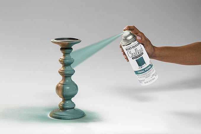 Rust-Oleum Tidal Pond Chalked All-in-One Ultra Matte Spray Paint | One Coat Coverage | No Primer, Sanding, Or Topcoat Needed | Easy Spray Application | Made in USA | 12 OZ