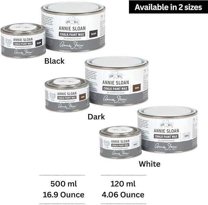 Annie Sloan Chalk Paint® Wax (500 mL, Black) - Protective Furniture Wax for Paintwork | Seals, Softens & Enhances Hand-Painted Finishes