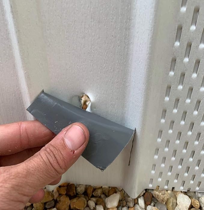 A.A Stick N Repair Cracked Bathtub, Pool Liner, Roof, Skylight, Vinyl Skirting, Siding Repair Kit (Gray)