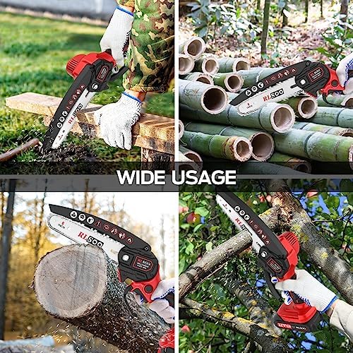 Mini Chainsaw Cordless, 6 Inch Handheld Chain Saw Battery Powered