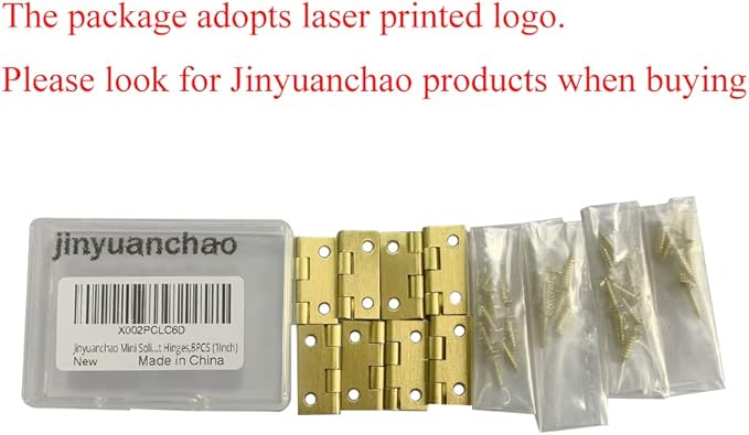 Mini Solid Brass Hinges Cabinet Drawer Butt Hinges for Jewelry Chest Wood Box,1/1.5/2.5Inch,8PCS (1Inch)